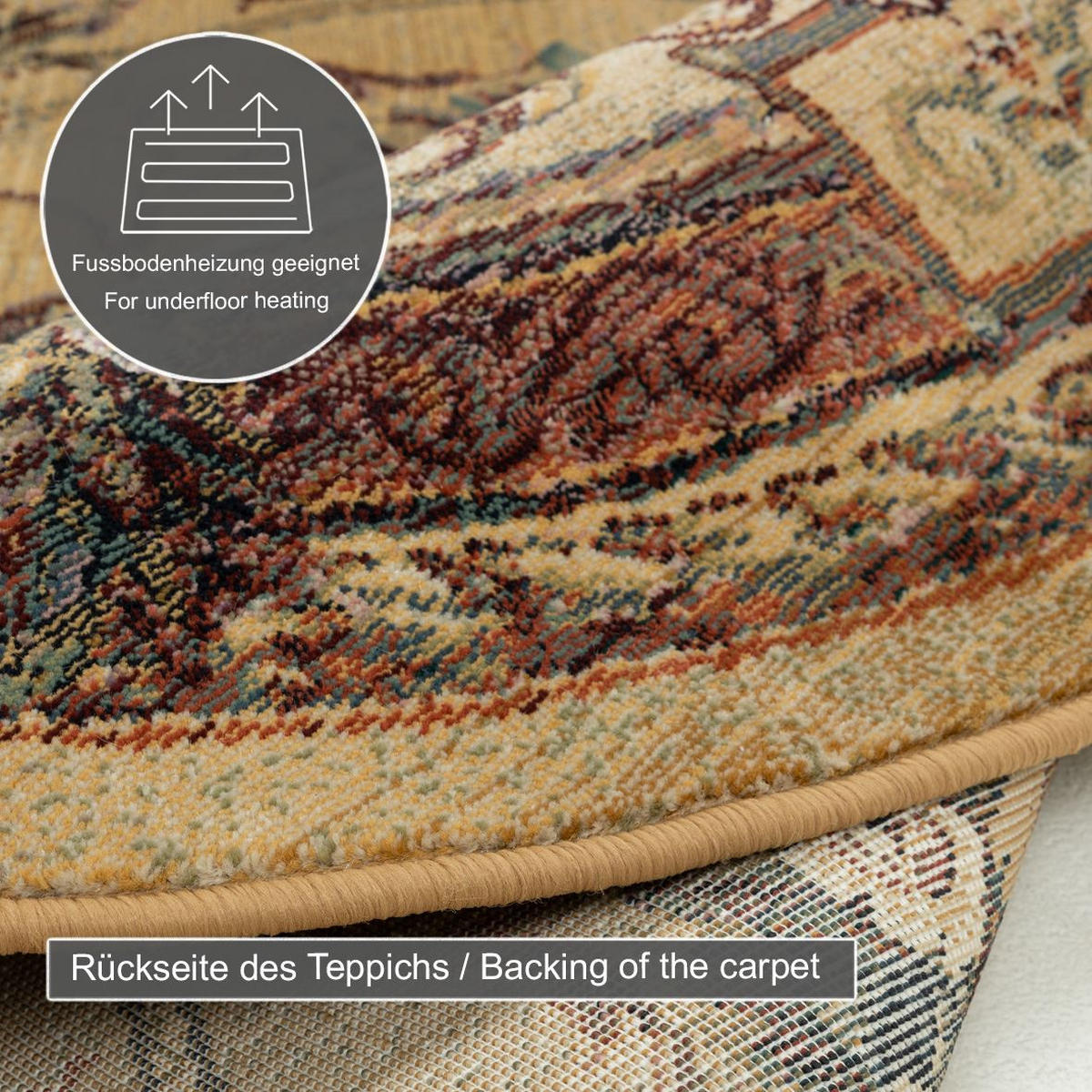 WEBTEPPICH Gabiro 856 120x180 cm - Beige, Textil (120/180cm) - THEKO