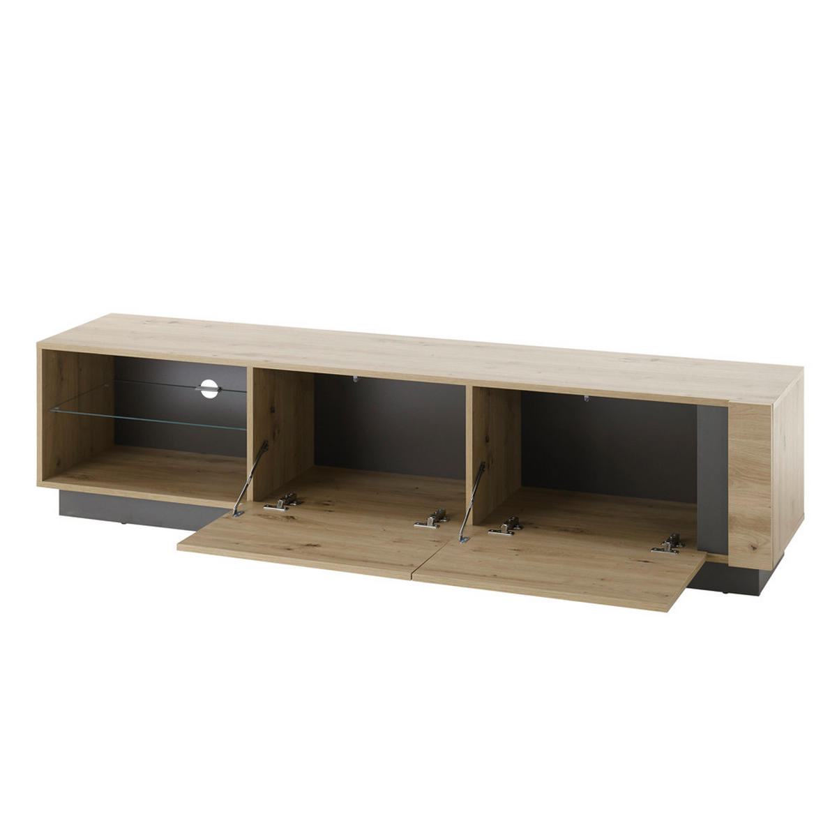 WOHNZIMMER-SET 6-TLG. Cardiff-61 - Braun, Holzwerkstoff (340/194/40cm) - Lomado