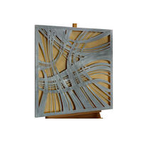 METALLBILD Gold 80/80 cm - Silberfarben/Goldfarben, Metall (3/80cm) - KUNSTLOFT