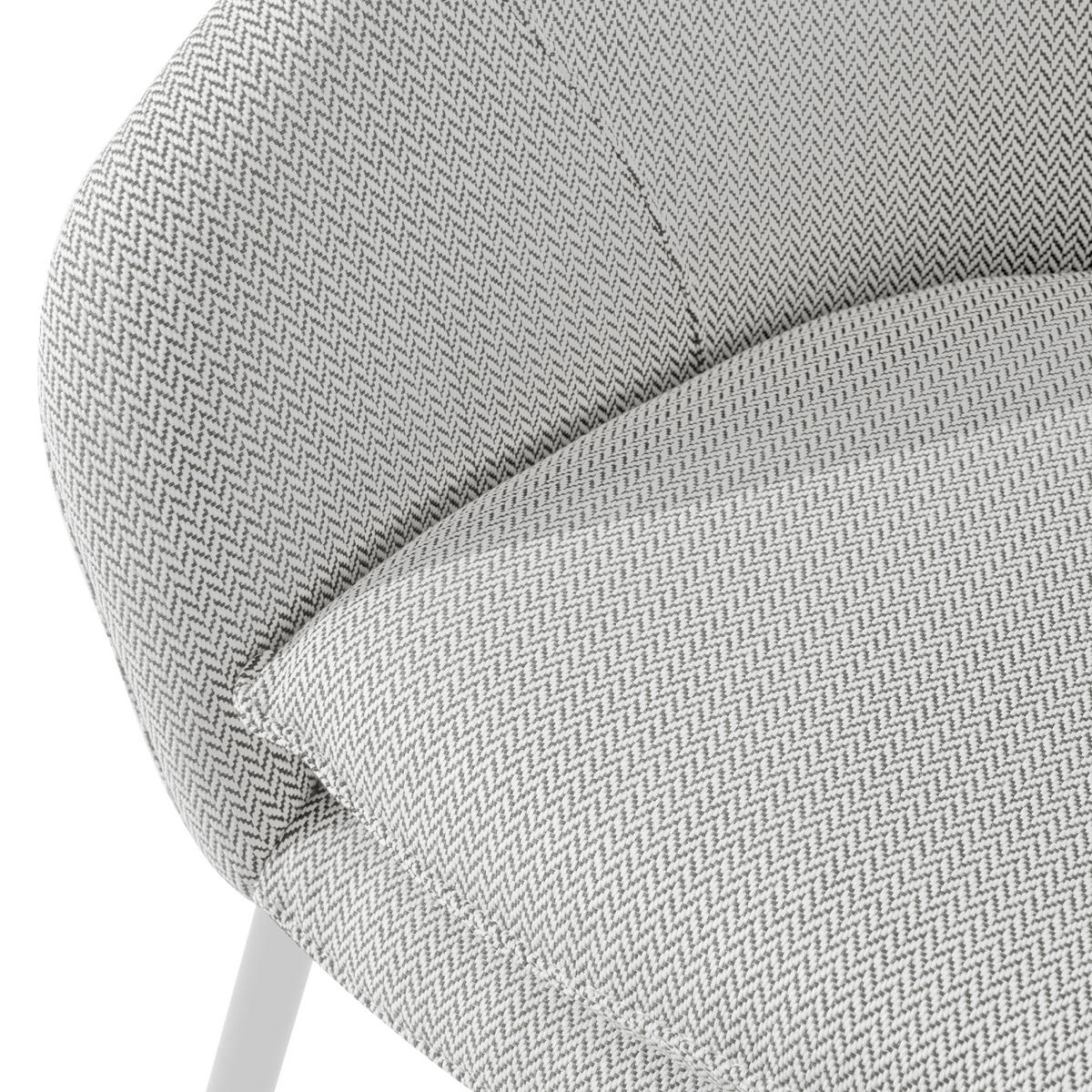 GARTENSOFA SOLIS Loungesofa, - Hellgrau, Textil/Metall (118/76/66cm) - KONSIMO®