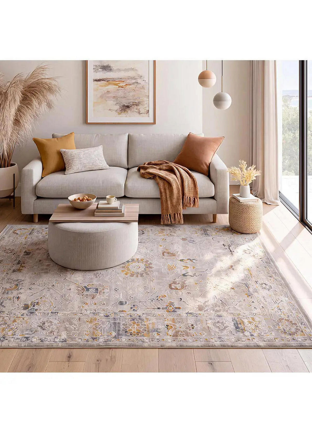 KURZFLORTEPPICH Beige / Mehrfarbig Berta 115/170 cm - Multicolor, Textil (115/170cm) - Atticgo