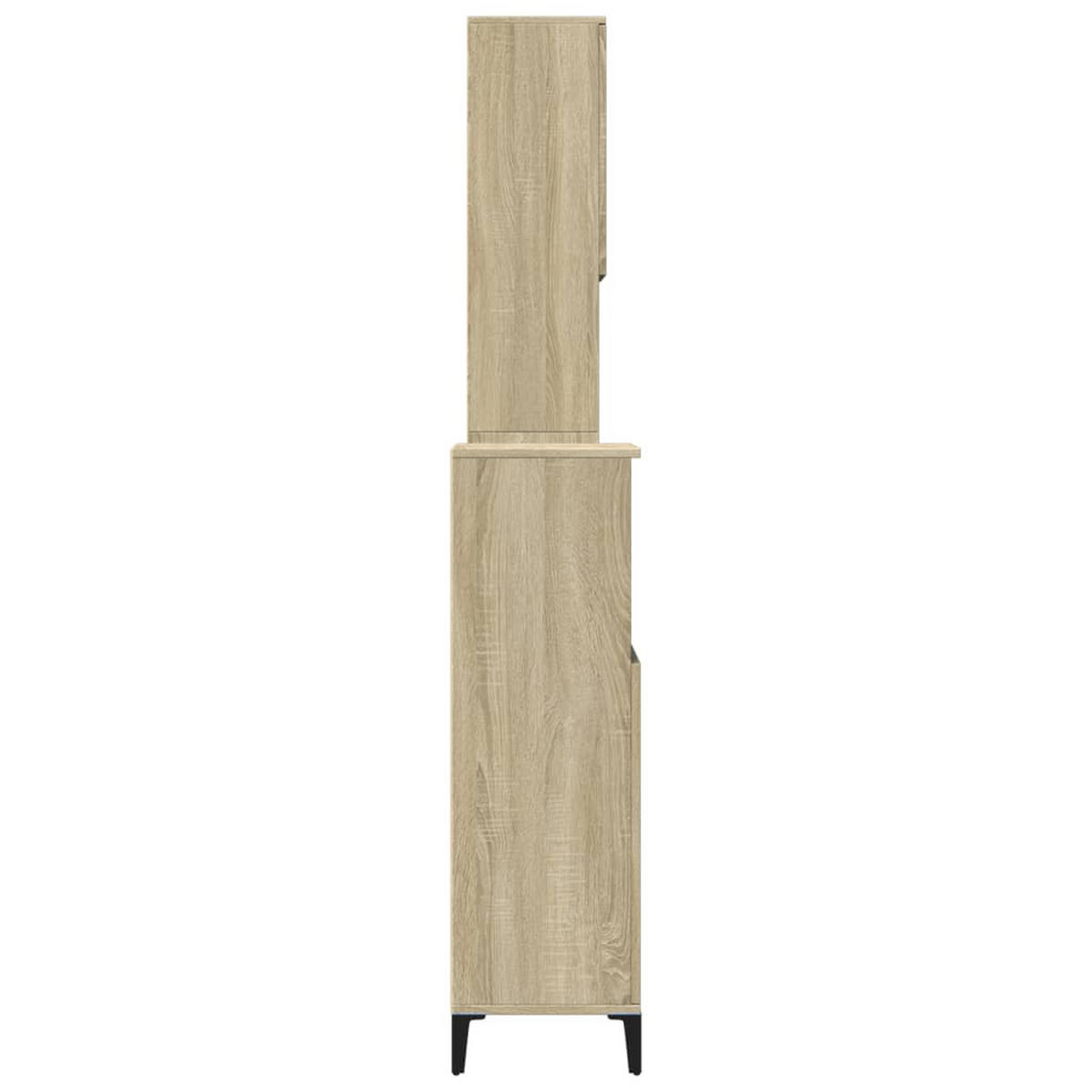 BADMÖBEL-SET 3-TLG. Sonoma-Eiche Holzwerkstoff - Braun, Holzwerkstoff (30/190/30cm) - vidaXL