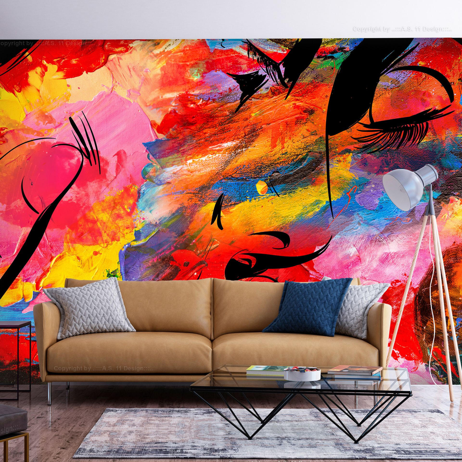 VLIESTAPETE Bunt 200/140 cm - Multicolor, Textil (200/1cm) - KUNSTLOFT