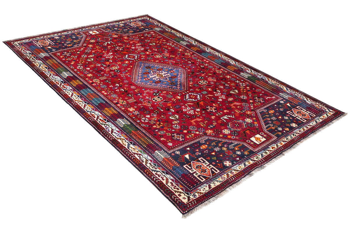 TEPPICH Gashgai Rot 279/174 cm Schurwolle - Rot, Textil (174/279cm) - Looma