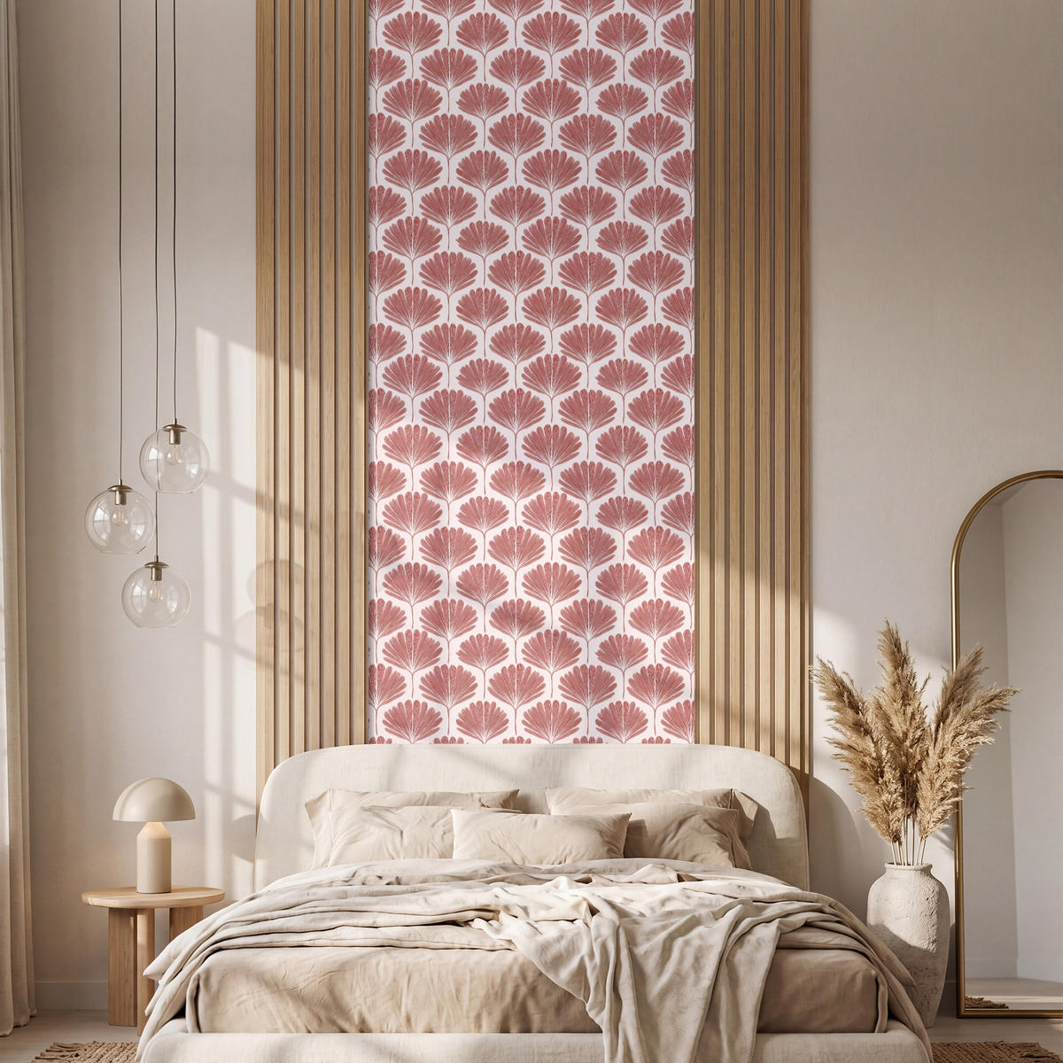 TAPETE - Fächer - Motiv - Terra - 100x280 cm - Rotbraun, Papier (100/280cm) - OnlyWow