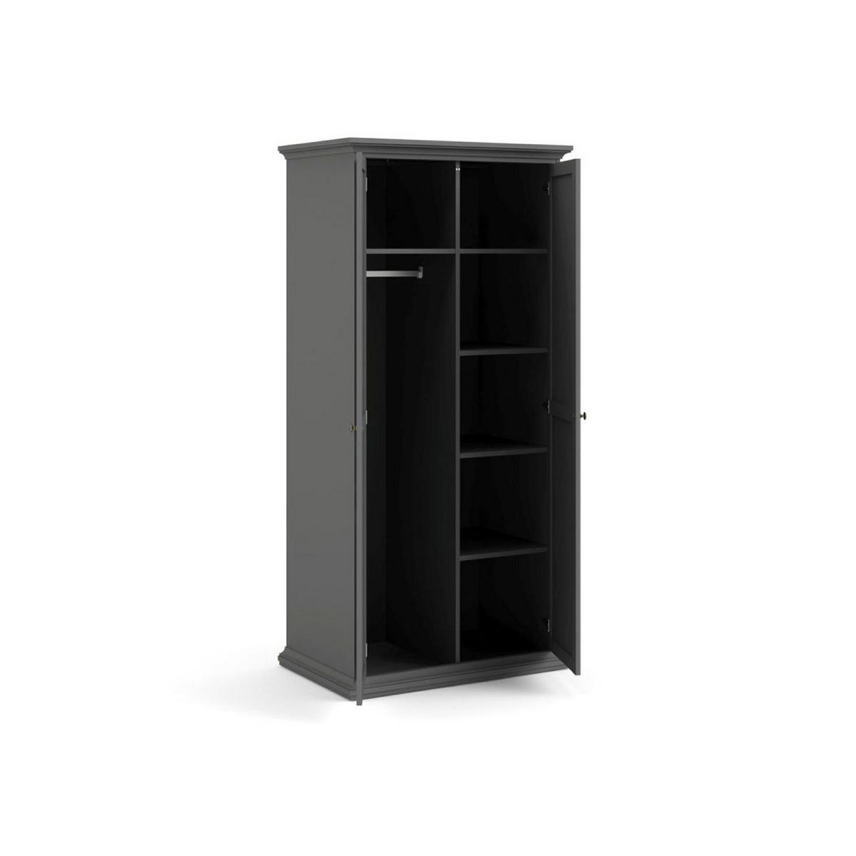 KLEIDERSCHRANK Grau - Grau, Holzwerkstoff (96/201/60cm) - ebuy24