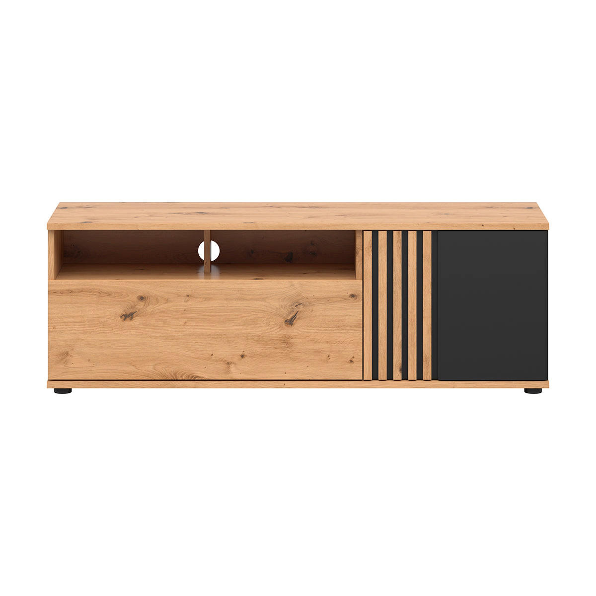 TV-MÖBEL Ezra Holz - Braun, Holzwerkstoff (135/46/40cm) - Petits-meubles