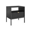 NACHTTISCH mit 1 Schublade & 1 Ablage - Schwarz - LIOUBA - Schwarz, Holz (54/56/39cm) - Pascal Morabito