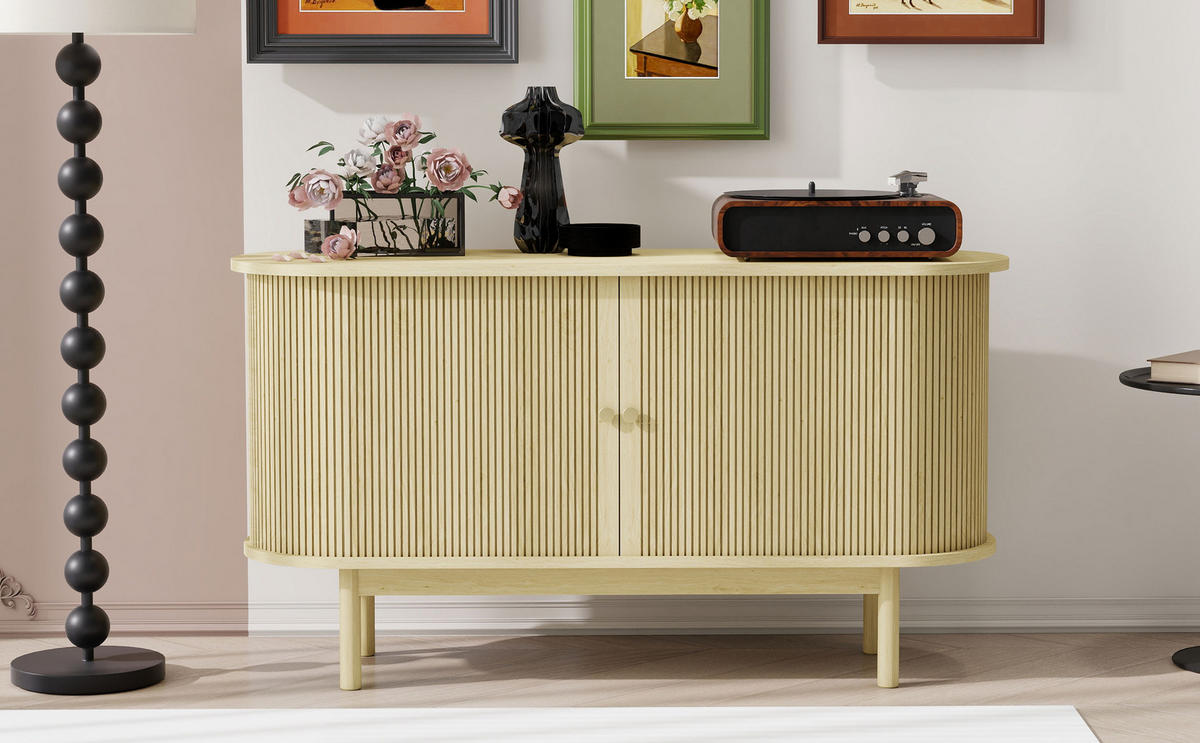 SIDEBOARD Holzoptik 138/43/75 cm - Hellbraun, Holzwerkstoff (43/75/138cm) - Urban Meuble