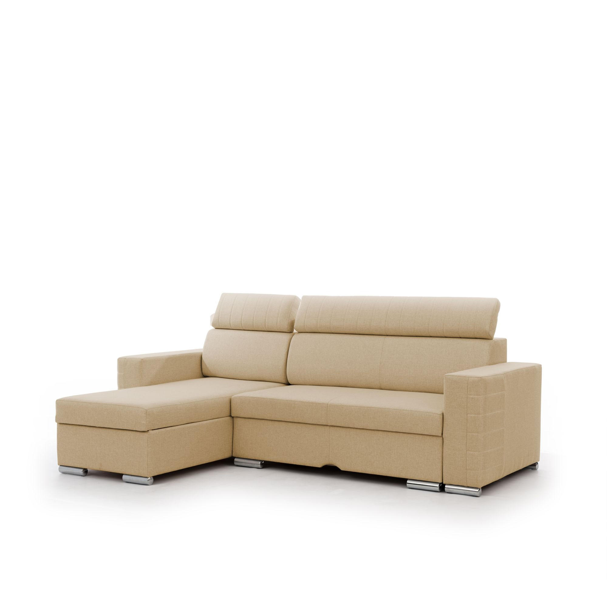 ECKSOFA Canton In Liverpool - Beige, Holzwerkstoff/Textil (260/173cm) - Fun Möbel