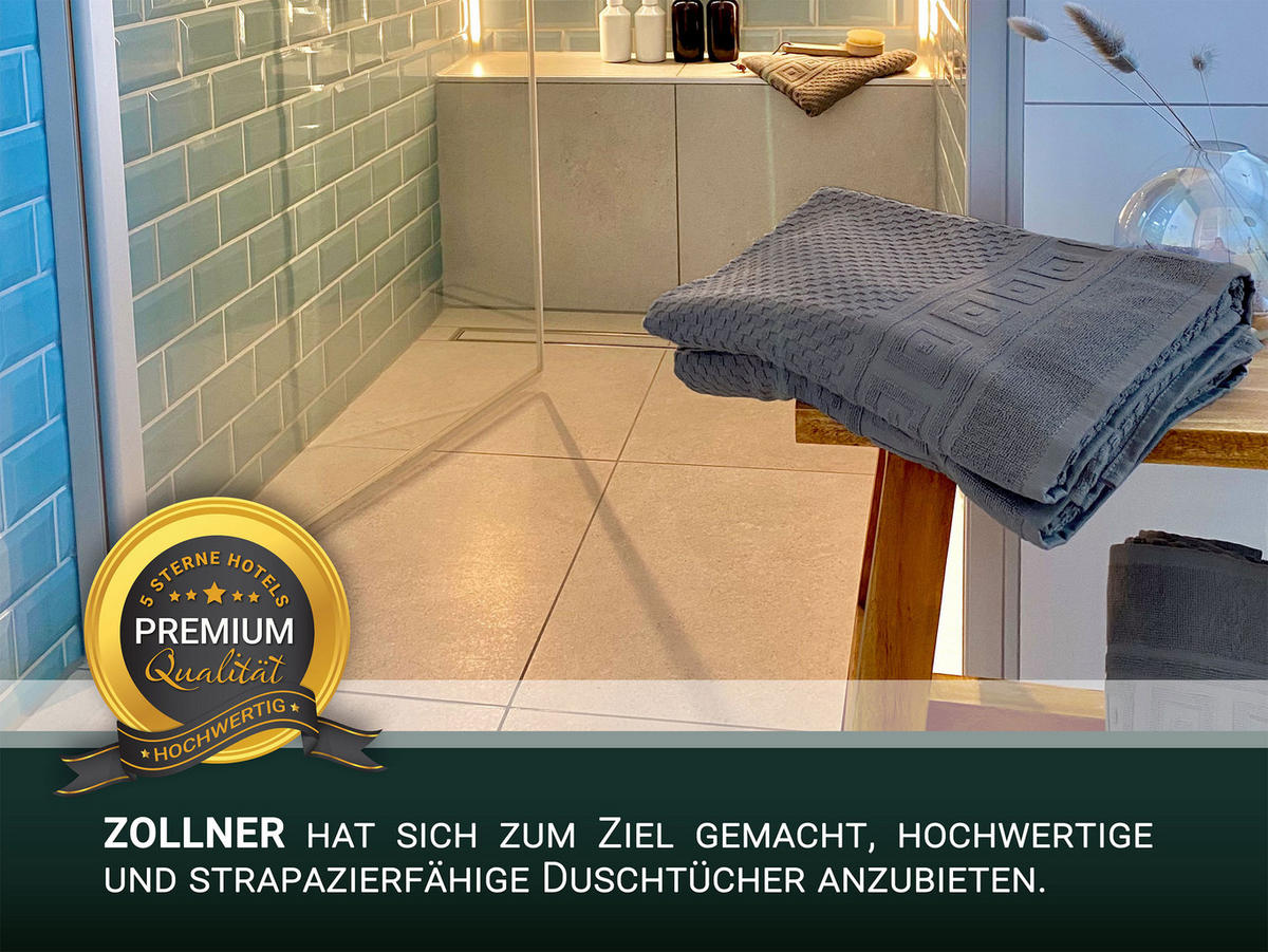 DUSCHTÜCHER, 5er-Set, 70x140 cm, 100% Baumwolle, Grau - Anthrazit, Textil (70/140cm) - Zollner