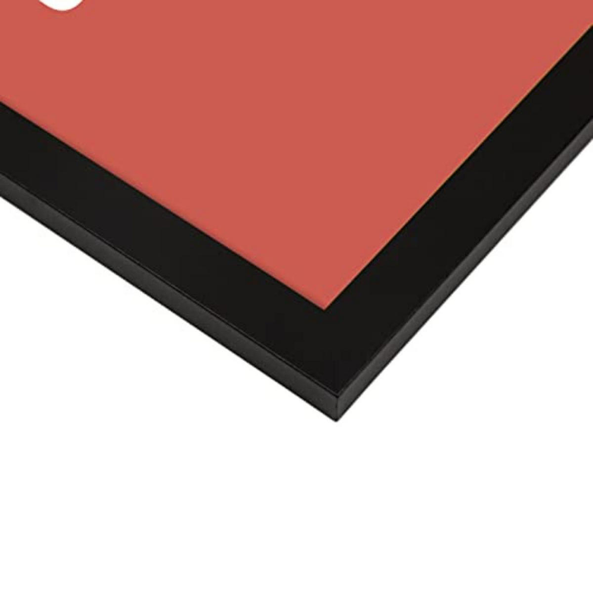 POSTER Set mit 4 Welt TypografieStil A3 Schwarzer Rahmen - Schwarz, Papier (29.7/3cm) - Nacnic