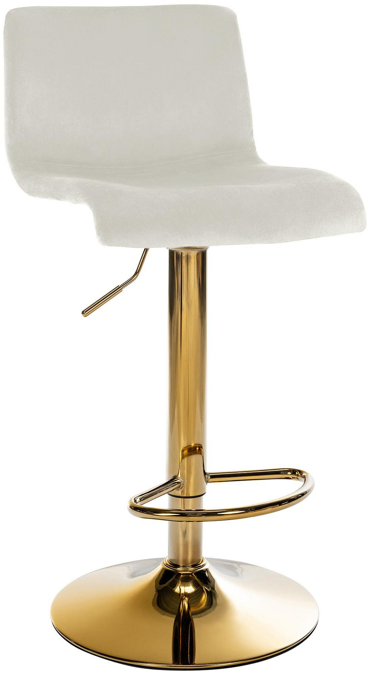 BARHOCKER Samt Creme - Creme, Textil (39/83/36cm) - CLP