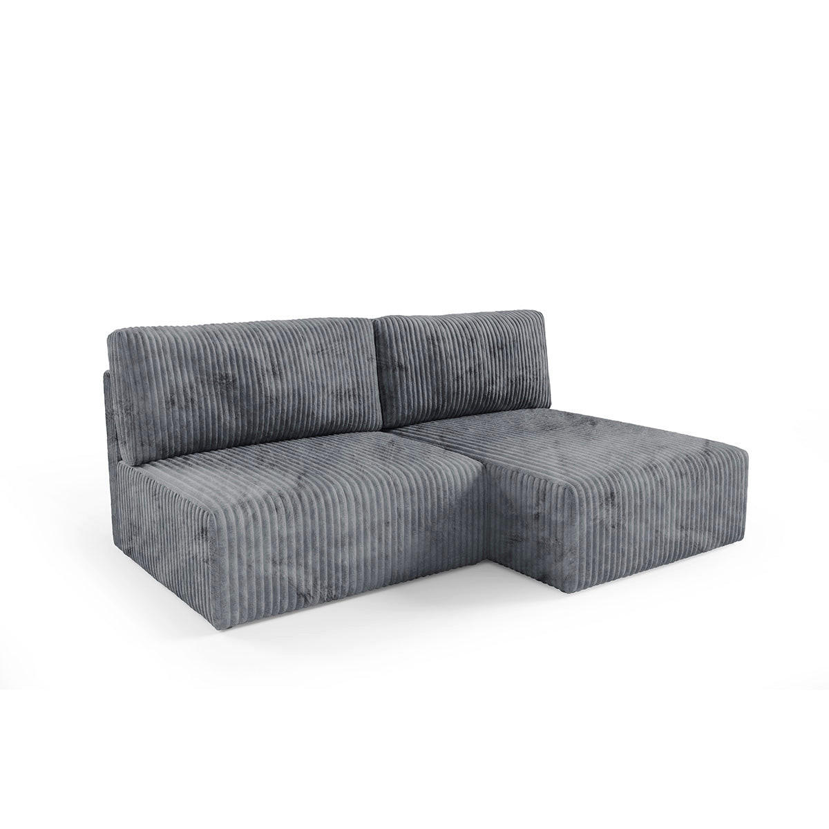 ECKSOFA Angela 3 Sitzplätze Dunkelgrau - Grau, Holz (210/149cm) - Petits-meubles