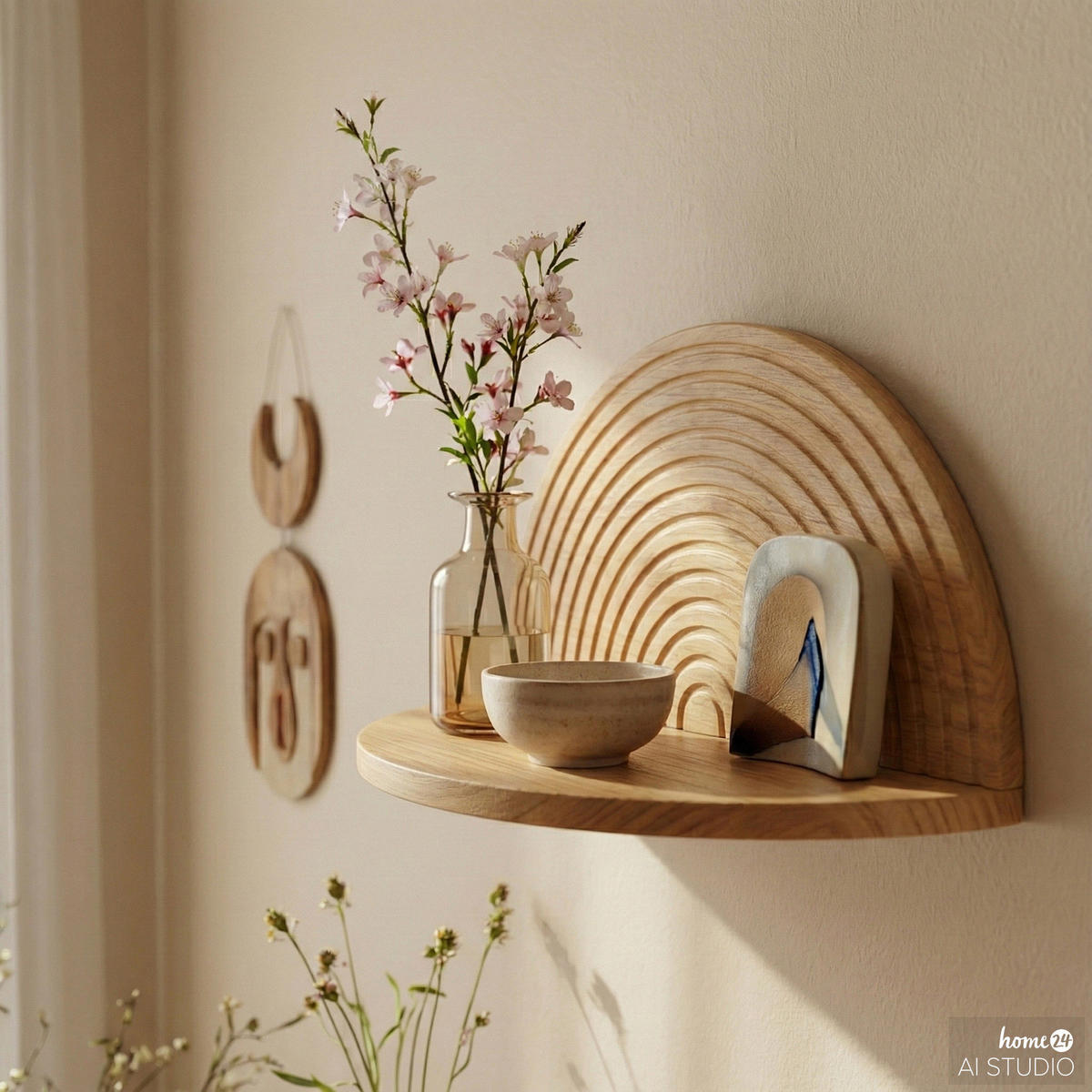 FURNIERTES WANDBOARD - Tanne - Braun, Holzwerkstoff (40/21/20cm) - home24