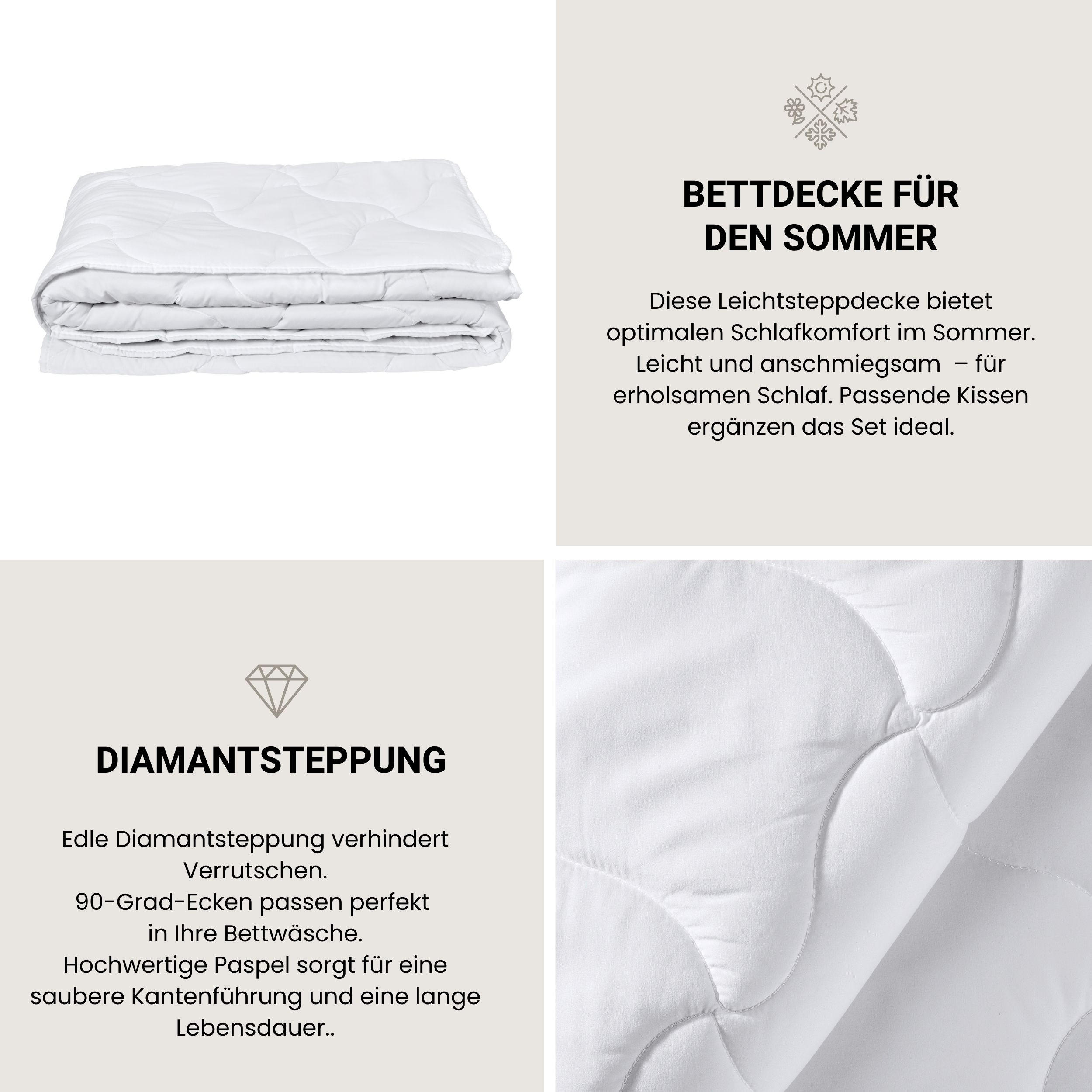 Thumbnail - Schiesser Leichtsteppdecke, Weiß, Textil, 135x200 cm, Schlaftextilien, Bettdecken, Sommerdecken