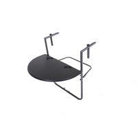 BALKONTISCH Anna Rattan-Optik Gartentisch - Schwarz, Kunststoff (60/64/73cm) - DELUKE