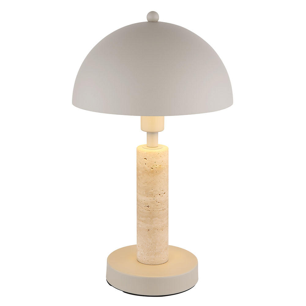 TISCHLEUCHTE Travertin Sand - Bernsteinfarben, Metall (20/20/34cm) - Globo Lighting