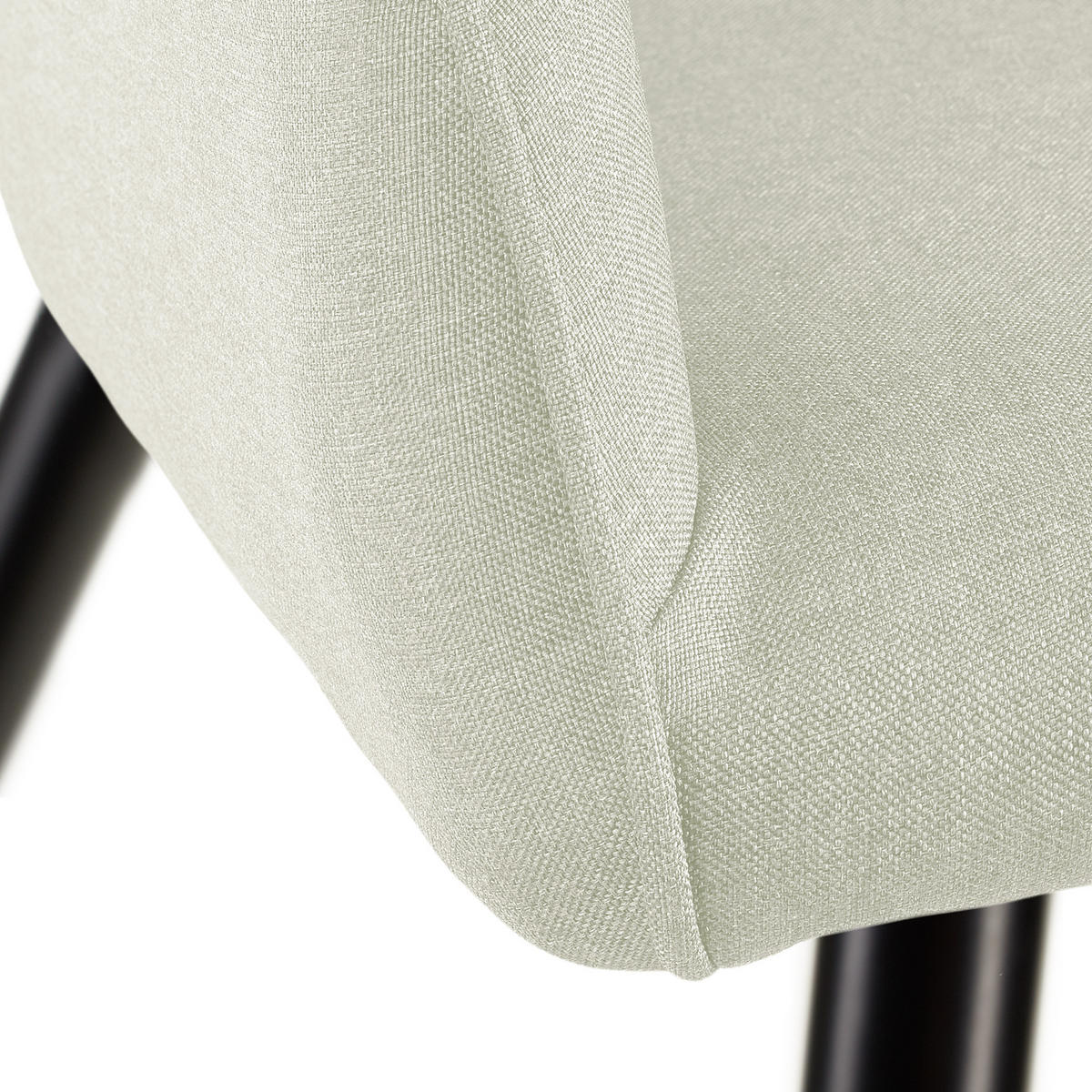 ESSZIMMERSTUHL 6er Set Marilyn 58 x 62 x 82 cm crème/schwarz - Creme/Schwarz, Textil (58/82/62cm) - tectake