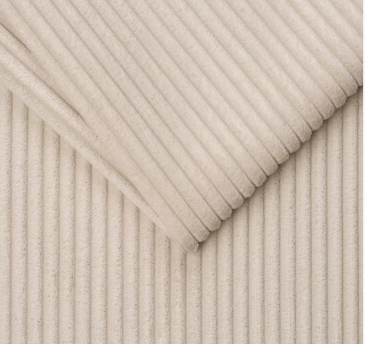 ECKSOFA Mit Schlaffunktion Und Bettkasten Couch L-form Gabon Stoff Zoom Creme Links - Creme, Holz (155/285cm) - Kaiser Möbel