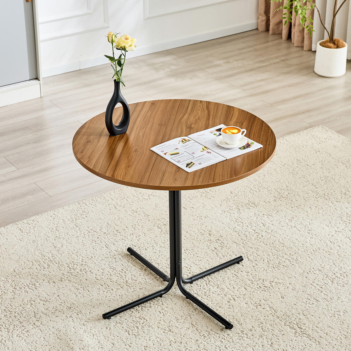 BEISTELLTISCH Tripod-Gestell DE-40071 Schwarz - Schwarz, Holzwerkstoff (85/85/76cm) - ComfortXL