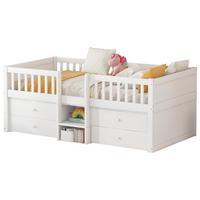 HALBHOCHBETT 90x200 cm Schubladen weiß - Weiß, Holz (90/200cm) - LEBENLANG