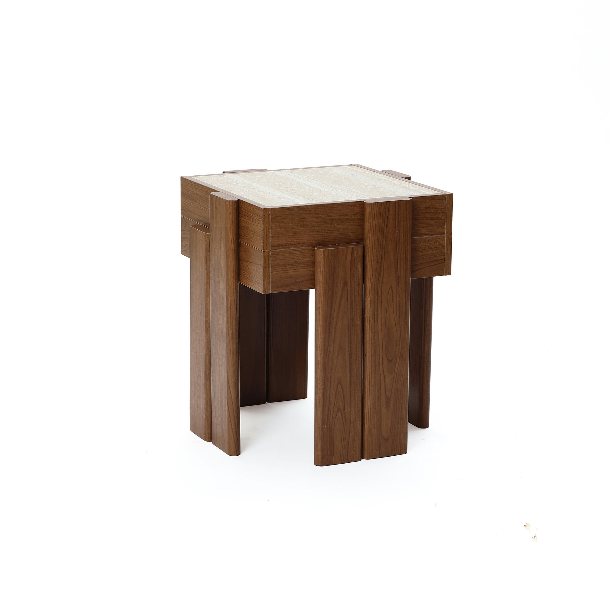 BEISTELLTISCH Modern & zerlegbar, Braun, MDF | B45 x T45 x H50 cm - Braun, Holz (40/50/40cm) - Hometopia