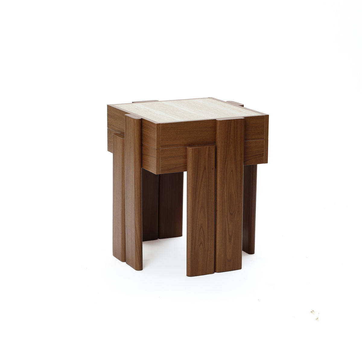 BEISTELLTISCH Modern & zerlegbar, Braun, MDF | B45 x T45 x H50 cm - Braun, Holz (40/50/40cm) - Hometopia