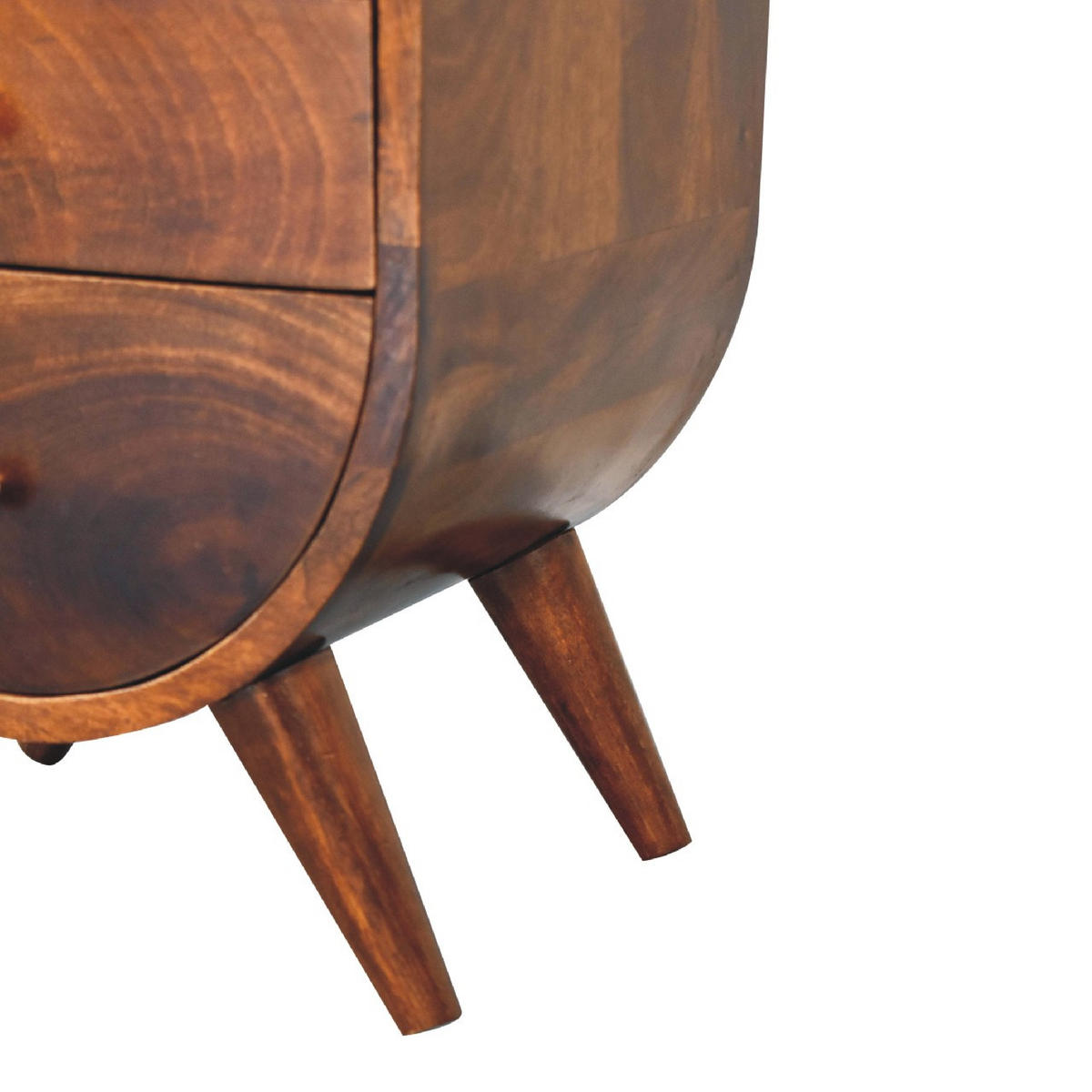 NACHTTISCH Split - Kastanienfarben/Messingfarben, Holz/Metall (40/52/35cm) - Artisan Furniture