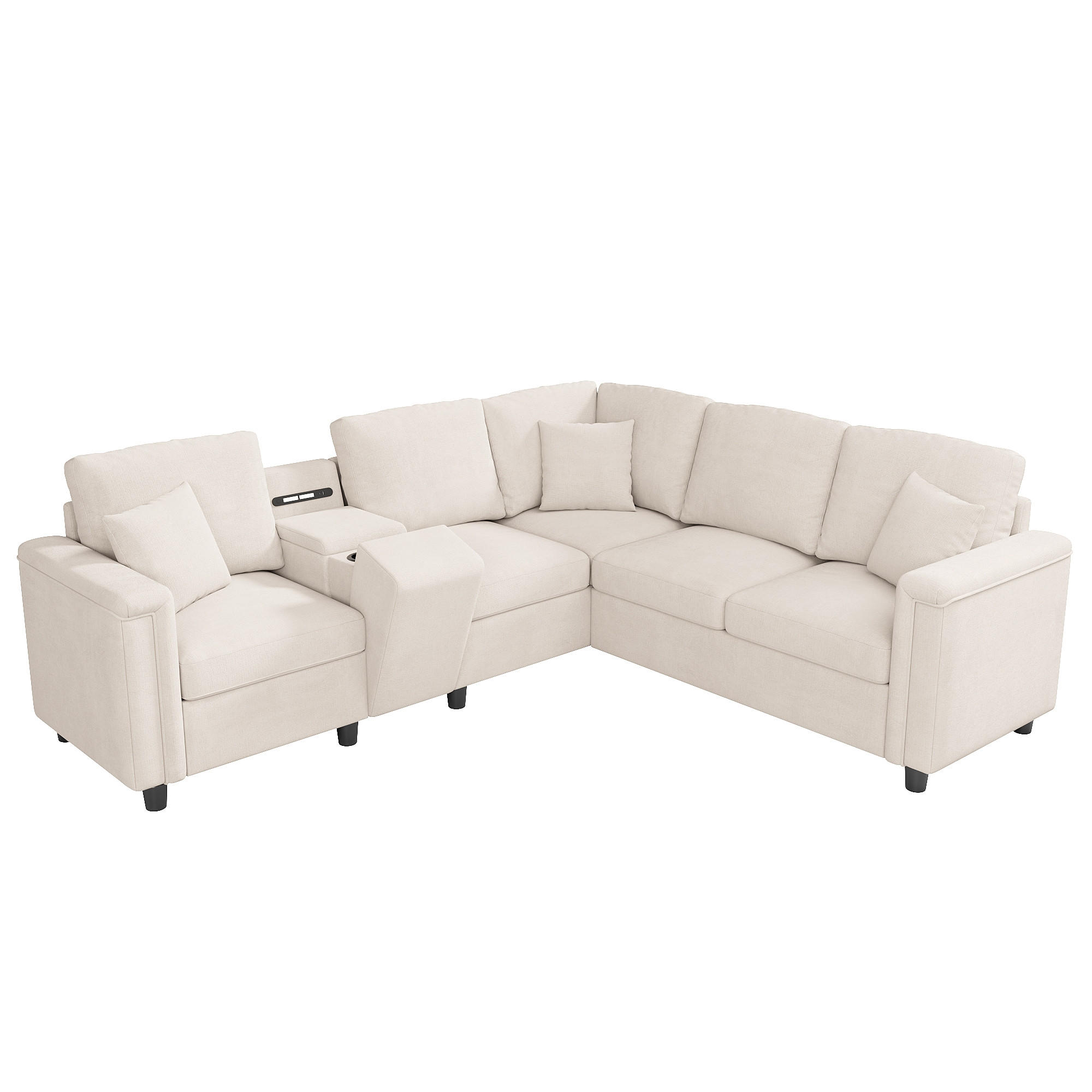 ComfortXL Ecksofa Beige 235x208 cm