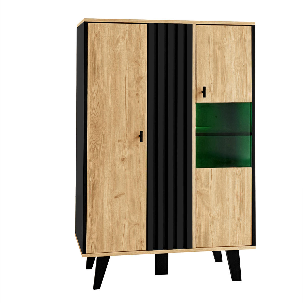 WOHNZIMMER-SET 3-teilig Holz Schwarz TV Couchtisch Sideboard - Multicolor, Holzwerkstoff (170/50.5/40cm) - FLIEKS