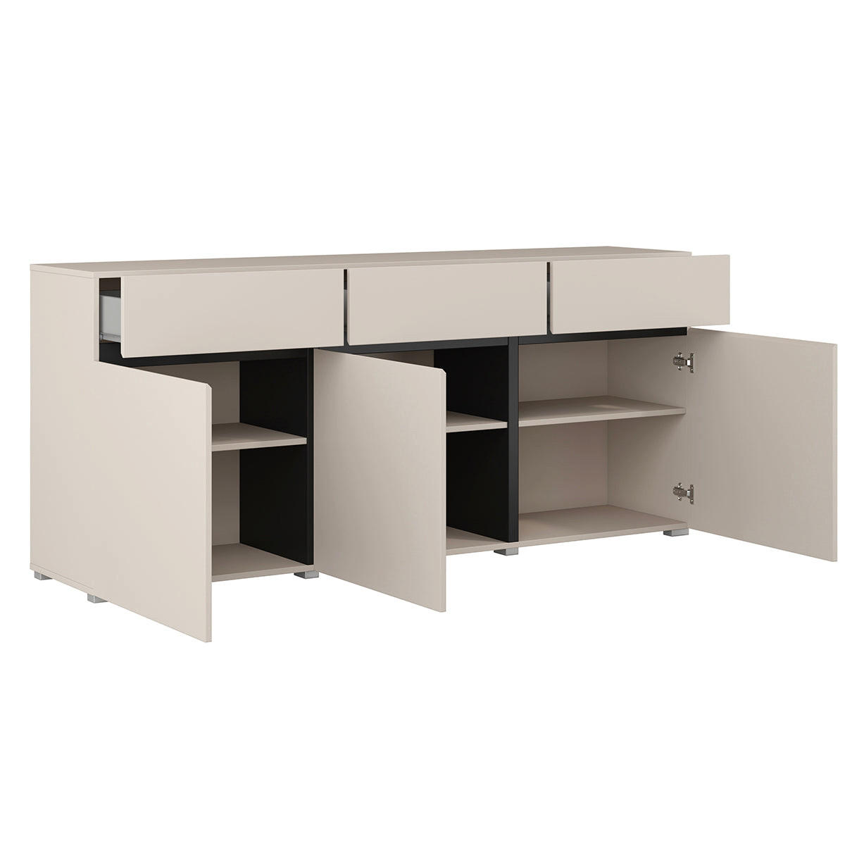 SIDEBOARD Lilia Kašmír - kašmírová, kompozitní dřevo (180/78/40cm) - Petits-meubles