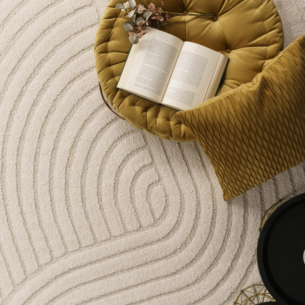 FLACHWEBETEPPICH Boho Creme 80 x 150 cm - Creme, Kunststoff (80/150cm) - TT Home