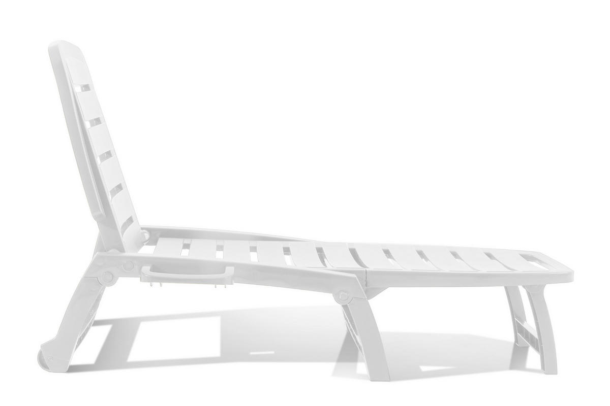SONNENLIEGE BURRA 2-tlg, Weiß - Weiß, Kunststoff (64/87/146cm) - KONSIMO®