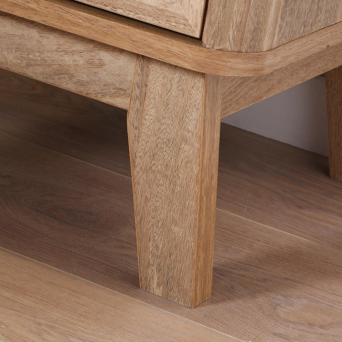 TV-MÖBEL 2 türen mit rattan-geflecht palmo 39/49/140 cm - Eschefarben, Holzwerkstoff (140/49/11cm) - Calicosy