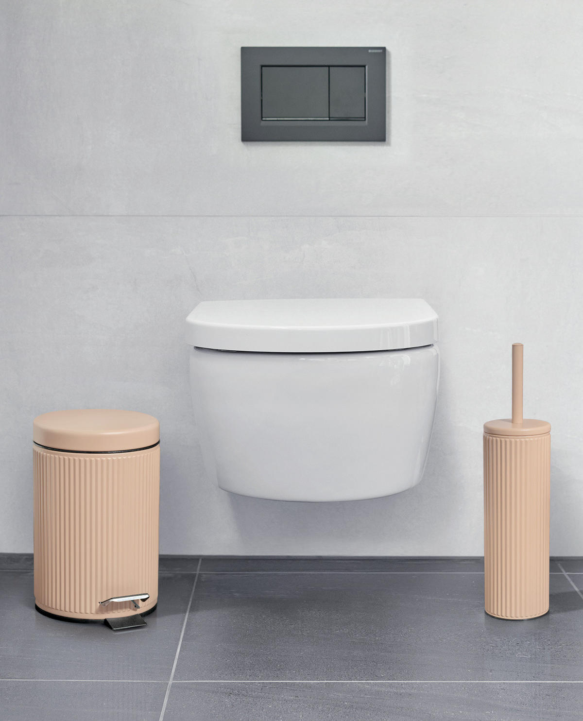 WC-BÜRSTE Metallbehälter Brass Tone Ø 9,7 cm - Creme, Metall (9.7/40/9.7cm) - ZELLER