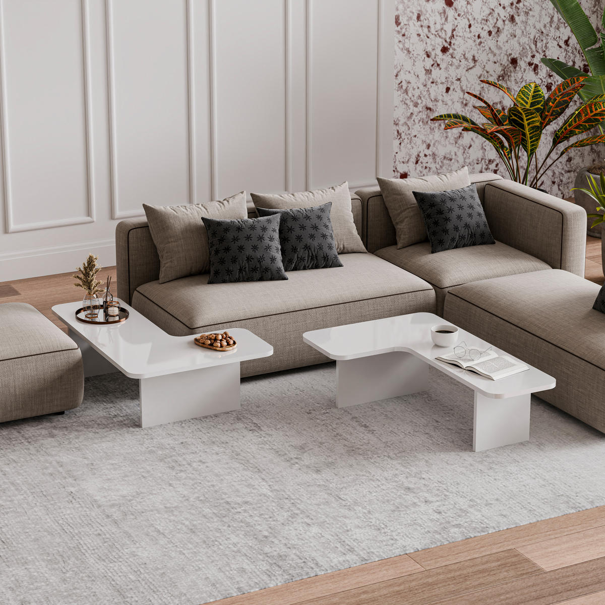 COUCHTISCH Toro Weiß - Weiß, Holzwerkstoff (89/58/28cm) - Decorotika