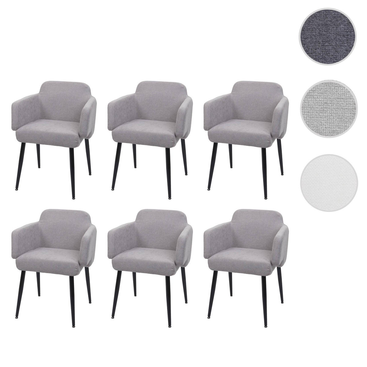 JEDÁLENSKÁ stolička Šedá - sivá, textil (57/77/56cm) - MCW