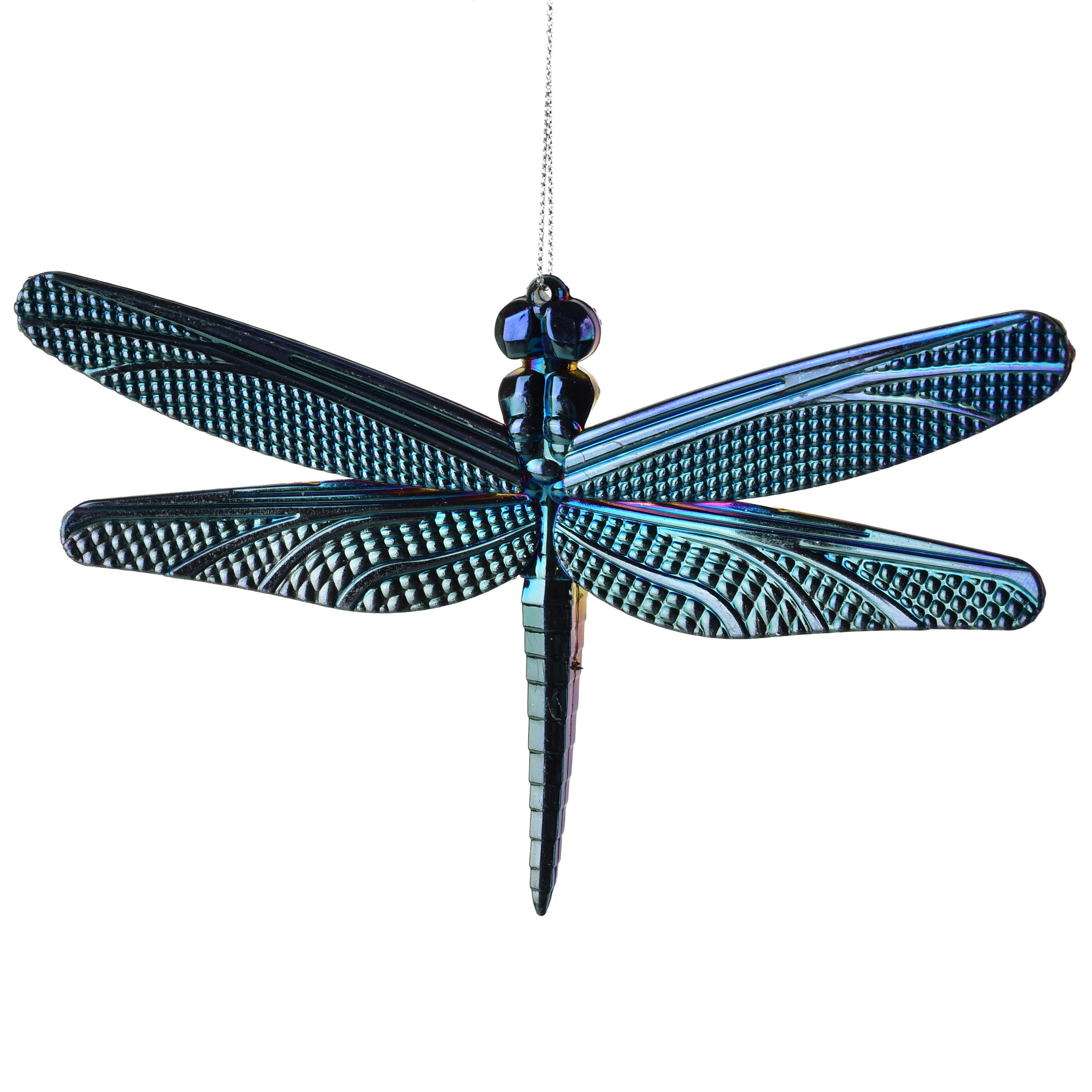 CHRISTBAUMANHÄNGER Santa Lila Blau 11x17x3 cm Kunststoff - Blau, Kunststoff (17/3/11cm) - Mondex