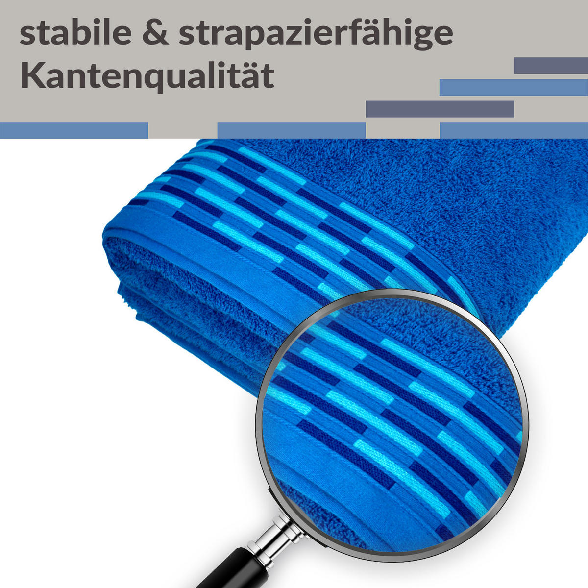 SAUNATUCH Lugano Königsblau 80x200 cm - Dunkelblau, Textil (80/200cm) - Lashuma