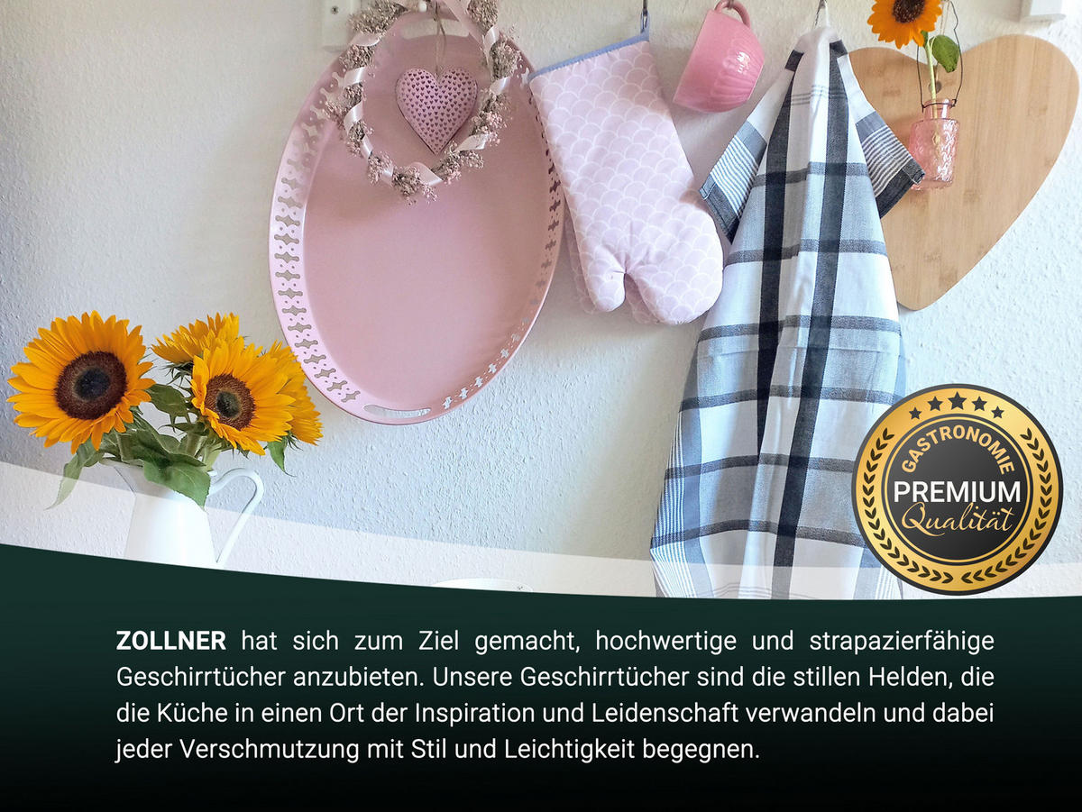 GESCHIRRTÜCHER, 4er-Set, 50x70 cm, 100% Baumwolle, Grau - Grau, Textil (50/70cm) - Zollner