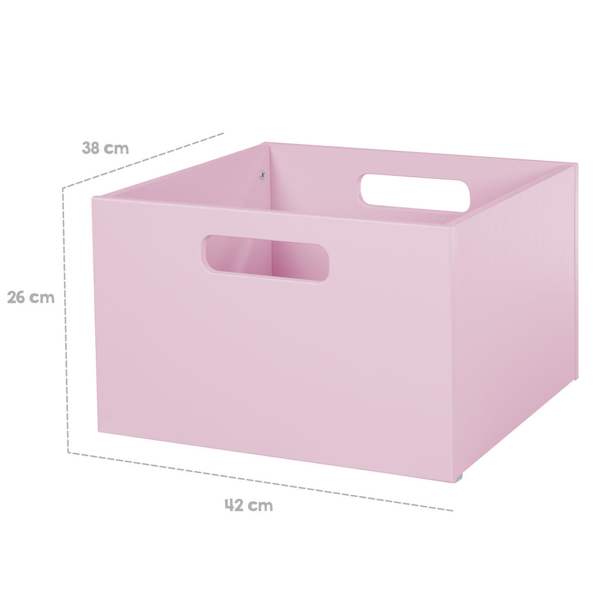 SPIEL-BOX Pink - Rosa, Holzwerkstoff (42/38cm) - Roba