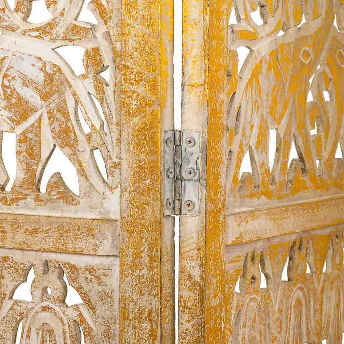 PARAVENT aus Holz, weiß, 2x180cm - Beige, Holz (200/180/2.5cm) - Wanderlust