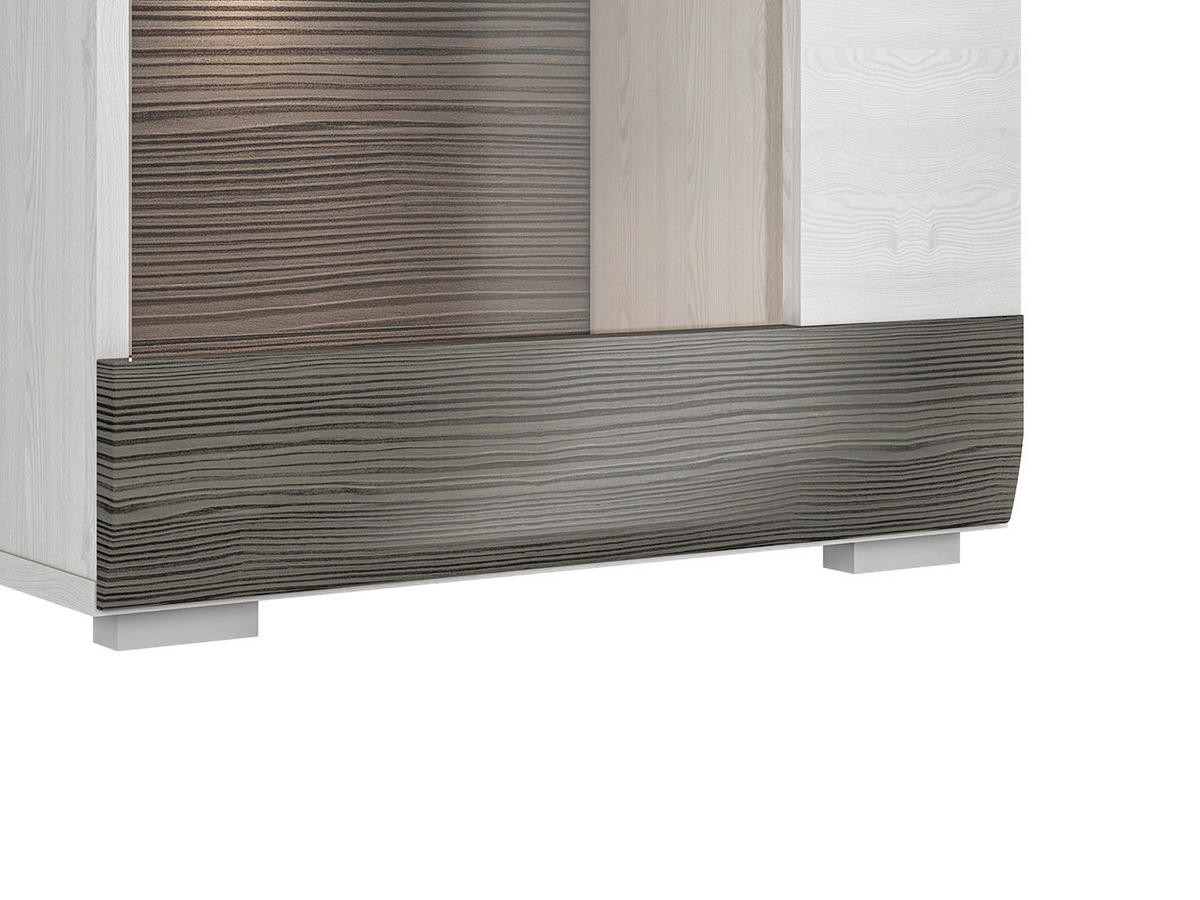 VITRINE – 55 cm – Blanco – Grau / Kieferfarben - Grau/Kieferfarben, Holzwerkstoff (55/202/42cm) - hi-markt