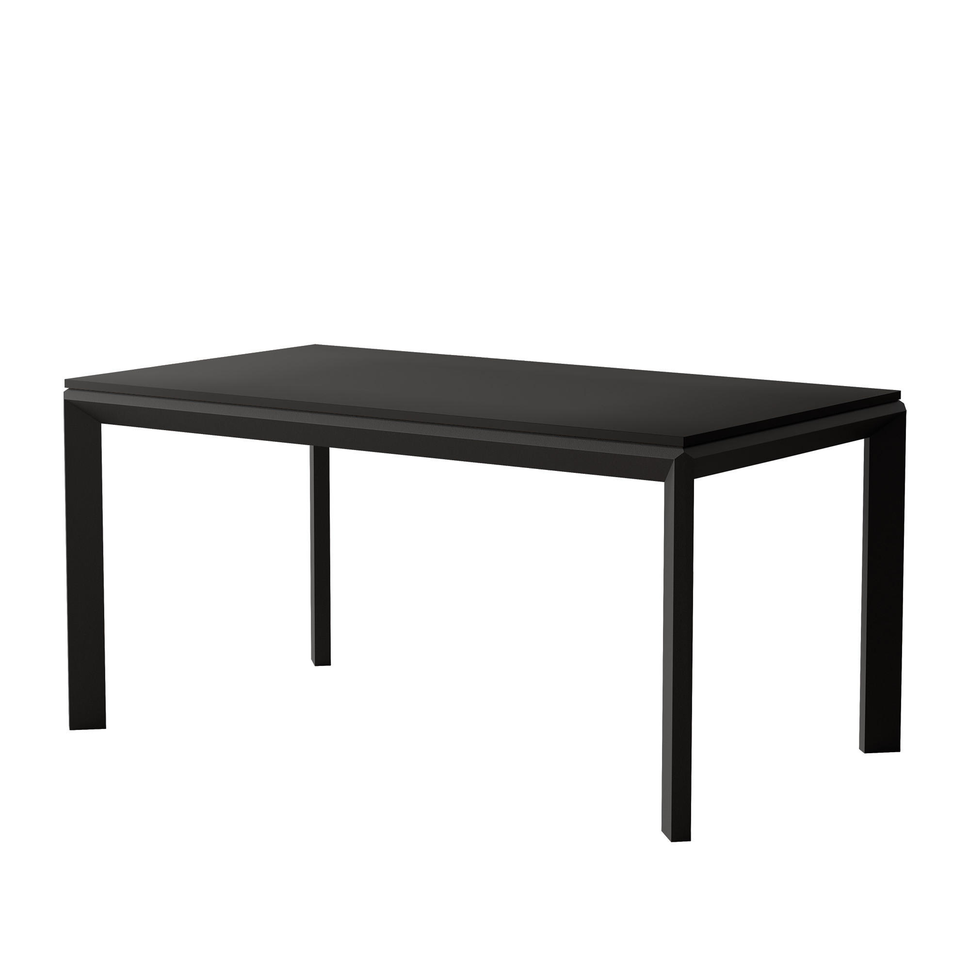 AUSZIEHTISCH FARO 180-270/90/76 cm, Schwarz / Schwarz - Schwarz, Holzwerkstoff/Metall (90/180/76cm) - Idohome