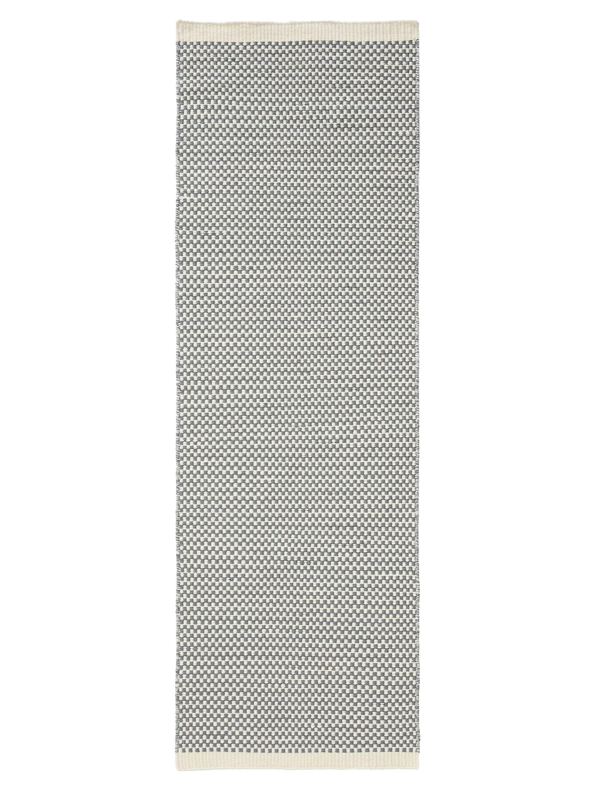 WOLLTEPPICH-LÄUFER Laura handgewebt 80/250 cm - Grau, Naturmaterialien/Textil (80/250cm) - benuta Pure