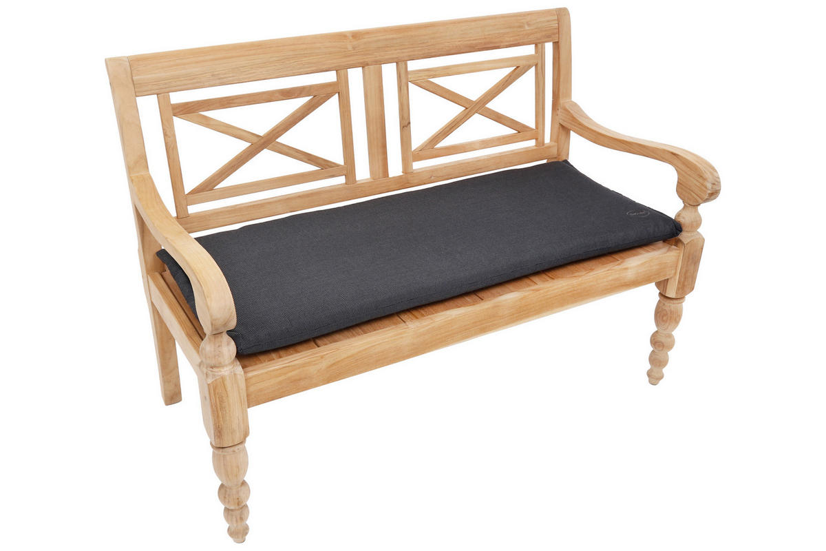 BANKAUFLAGE ROG Kunstfaser Anthrazit 110 cm - Grau, Textil (45/5/110cm) - riess-ambiente