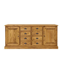 KOMMODE aus Massivholz CHARLOTTE 2 - Hellbraun, Holz (200/90/50cm) - Seart