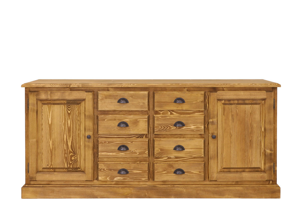 KOMMODE aus Massivholz CHARLOTTE 2 - Hellbraun, Holz (200/90/50cm) - Seart