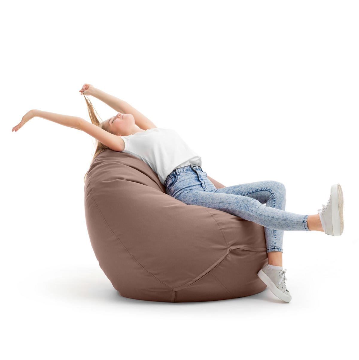 SITZACK Classico S hellbraun, Indoor- und Outdoor Bean Bag - Hellbraun, Kunststoff/Textil (70/60/70cm) - Bruni